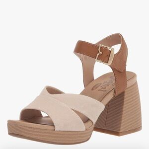 Dr. Scholl's Shoes Womens Mariah Block Heel Sandal Light Brown  11 M